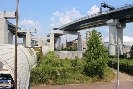大阪モノレール延伸区間が通過する門真ジャンクション