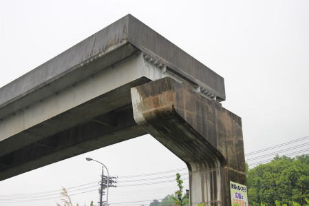 アストラムライン 広域公園前駅先の軌道末端