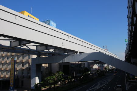 大阪モノレール延伸ルート起点駅となる門真市駅軌道末端