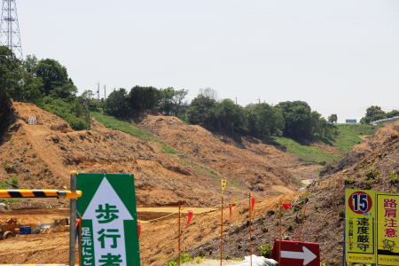 大阪モノレール彩都線山手台車庫建設予定位置。