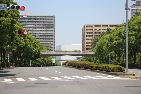 町田延伸ルートより多摩センター駅方向を見る