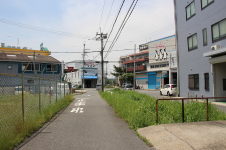 大阪高速鉄道延伸ルート上の東大阪市道路の様子