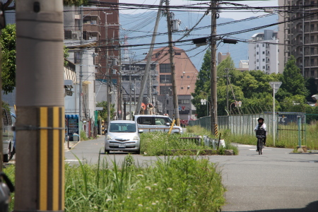 荒本駅まで続く東大阪市道路