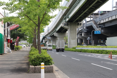 大阪モノレール延伸ルート瓜生堂側迂回ルート府道2号との合流地点
