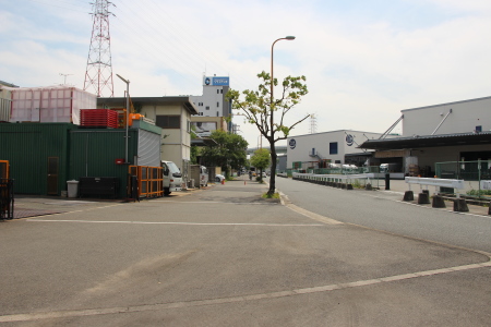 拡幅された歩道区域