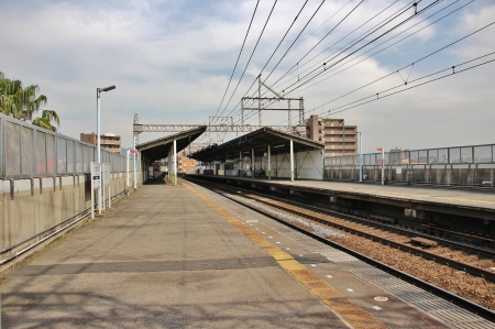 久宝寺口駅の八尾方向ホーム写真