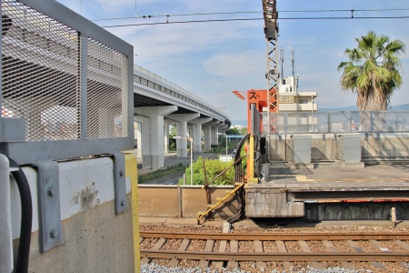 久宝寺口駅ホーム末端部分