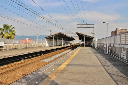 久宝寺口駅の弥刀方向ホーム写真