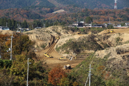 中央東地区の造成工事状況