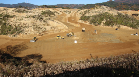 大阪モノレール彩都線山手台車庫中央区画付近