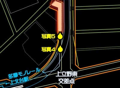 4.新青梅街道沿いの駐輪場の正体（新青梅街道の将来幅員を示めす証）