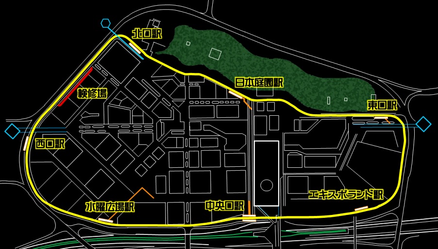 大阪万博モノレール路線図