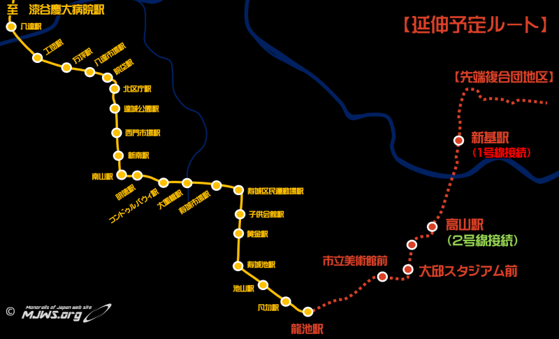 大邱都市鉄道3号線延伸ルート