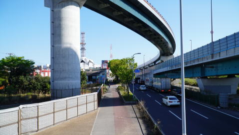 モノレール延伸ルート鴻池新田駅方向を見る