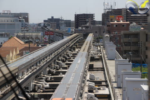 多摩モノレール上北台駅の分岐器