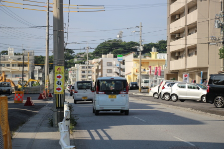 経塚駅方面 道路拡張